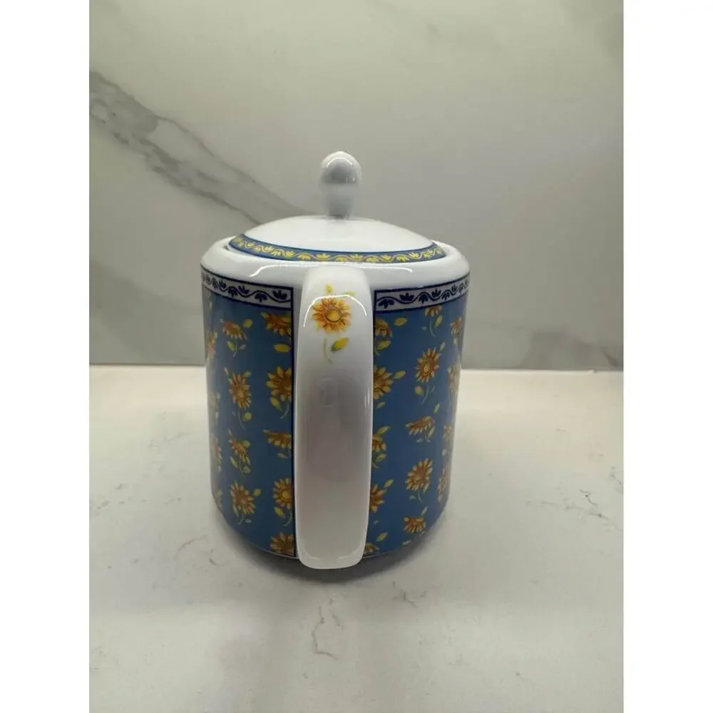 Vista Alegre Vintage Discontinued Sunflower Daisy Floral Teapot